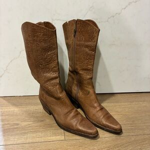 Coconuts Jamie 8.5 women Brown Leather Cowboy Boots